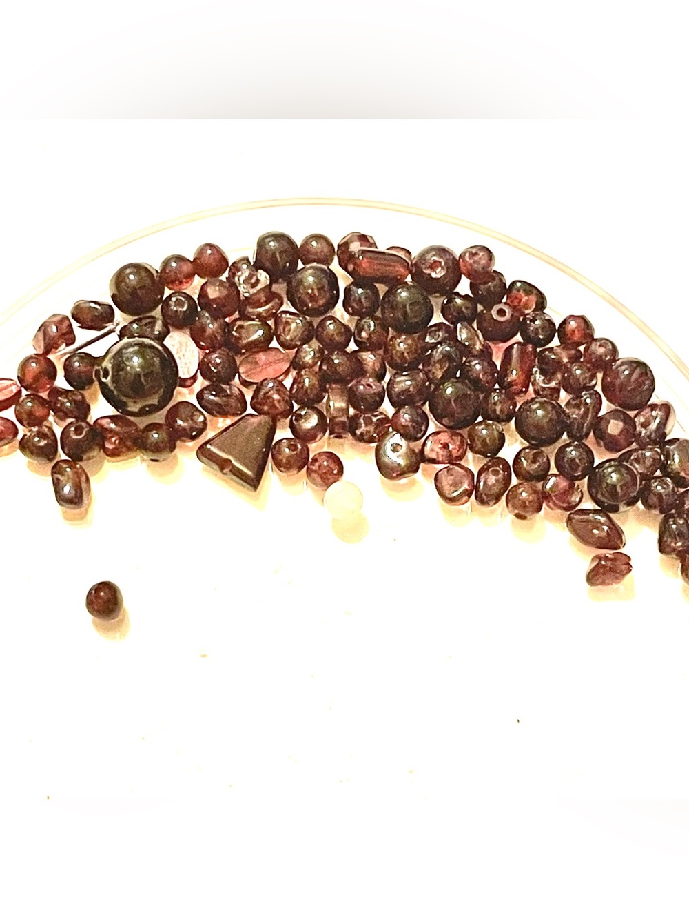 Over 100 4-8mm Garnet Beads